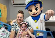 Um dia de alegria no hospital: personagem infantil encanta crianças durante internação