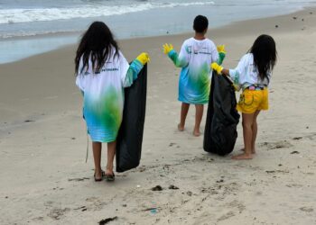 Ação reúne comunidades e projetos socioambientais para limpeza da Praia do Serviluz neste sábado (19)